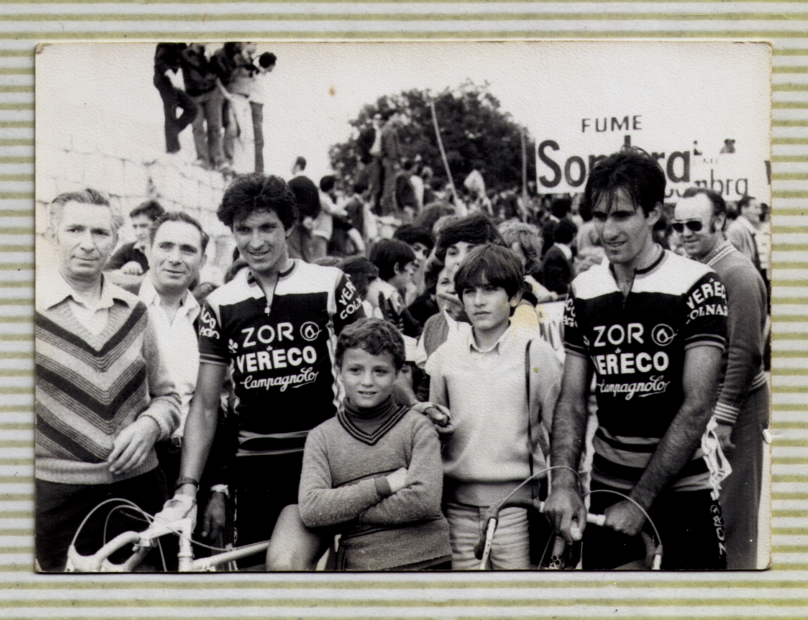 Eduardo Chozas, 1980 Equipo Zor-Vereco (19 años) Vuelta a España 1980 tras acabar en los Ángeles de San Rafael con Mi padre, mi tío, mis primos y Pedro Muñoz